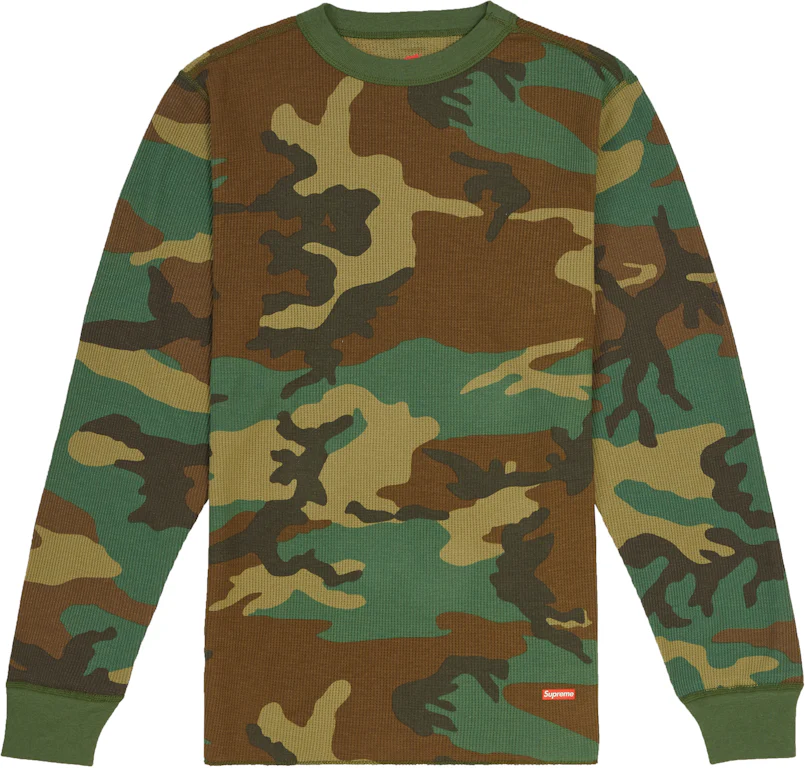 Supreme Hanes Thermal Crew (1 Pack) FW19 Woodland Camo - FW19 - US