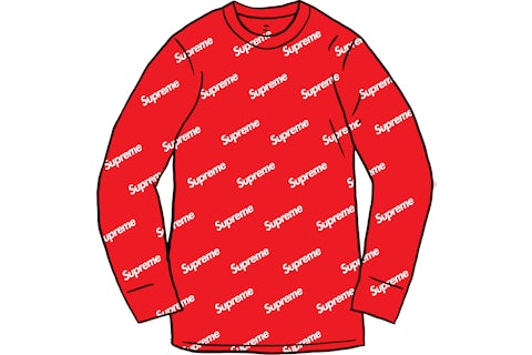 Supreme Hanes Thermal Crew (1 Pack) Red Logos Men's - FW20 - US Supreme Hanes Thermal Crew (1 Pack) Red Logos Men's - FW20 - US