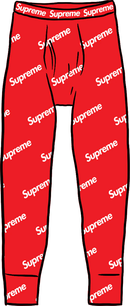 Supreme Hanes Thermal Pant (1 Pack) Red Logos - FW20 - US
