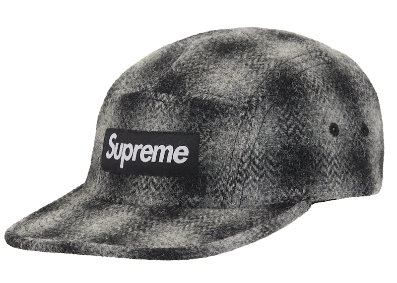 SUPREME Pre-owned Harris Tweed Camp Cap (fw25) In Black