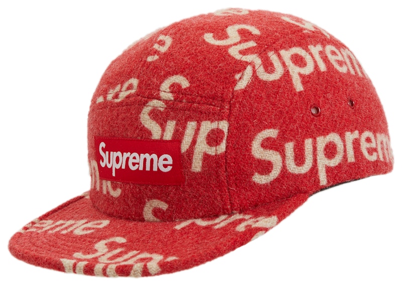 Supreme Harris Tweed Camp Cap Red - FW18 - US