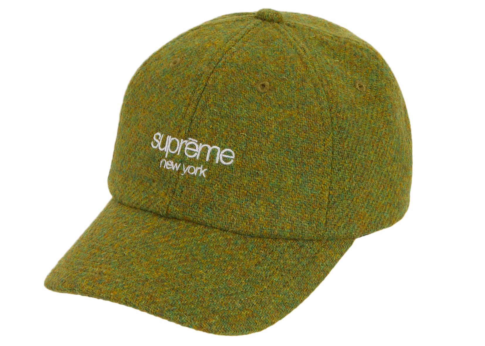 Supreme Harris Tweed Classic Logo 6-Panel Olive