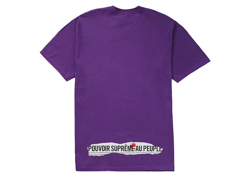 Supreme Headline Tee Purple Men's - SS19 - US