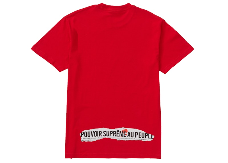 Supreme Headline Tee Red Men's - SS19 - US