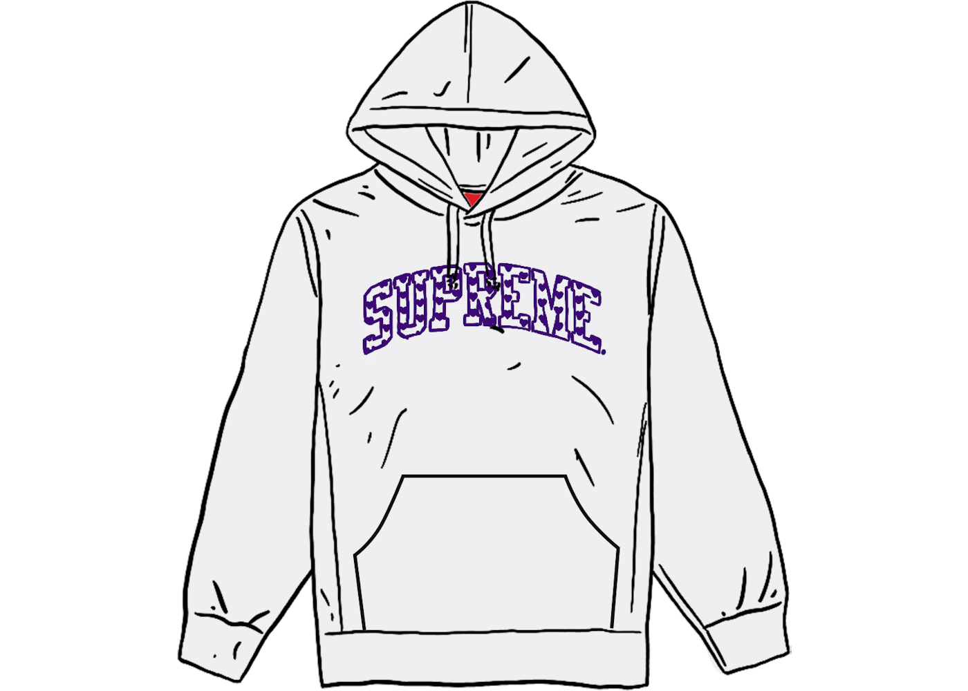 Supreme Hearts Arc Hooded Sweatshirt Ash Grey Men's - SS21 - US Supreme Hearts Arc Hooded Sweatshirt Ash Grey Men's - SS21 - US