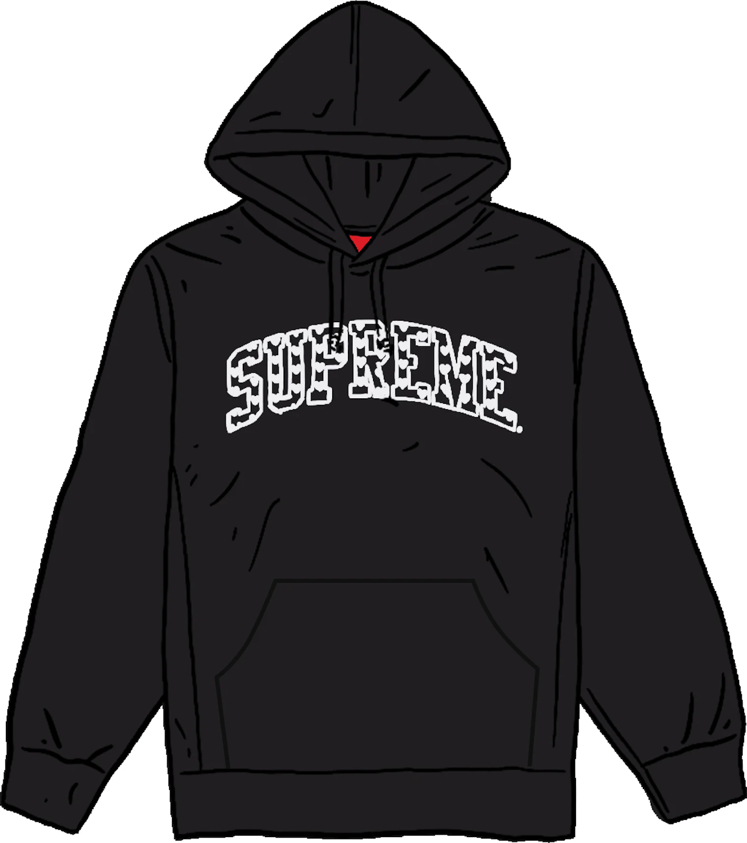 Supreme Hearts Arc Hooded Sweatshirt Black Men's - SS21 - US