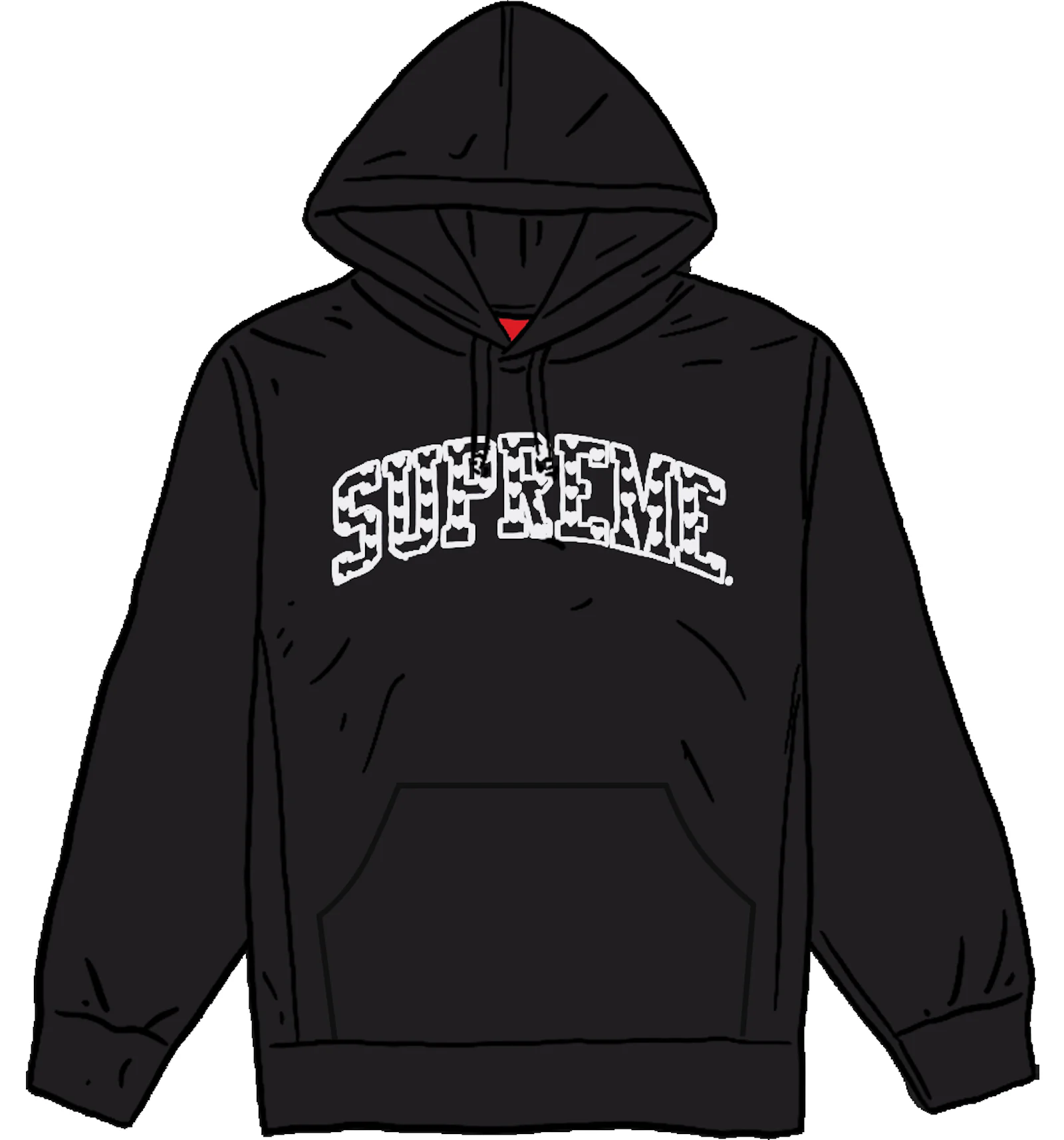 Supreme sleeve deals arc hooded sweatshirt