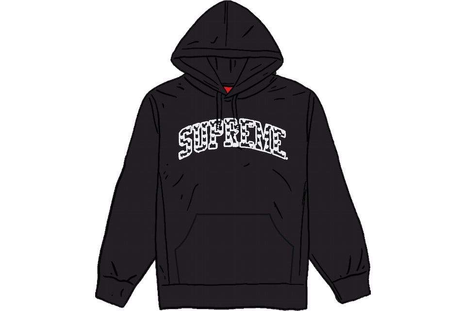 Supreme Hearts Arc Hooded Sweatshirt Black Men's - SS21 - US