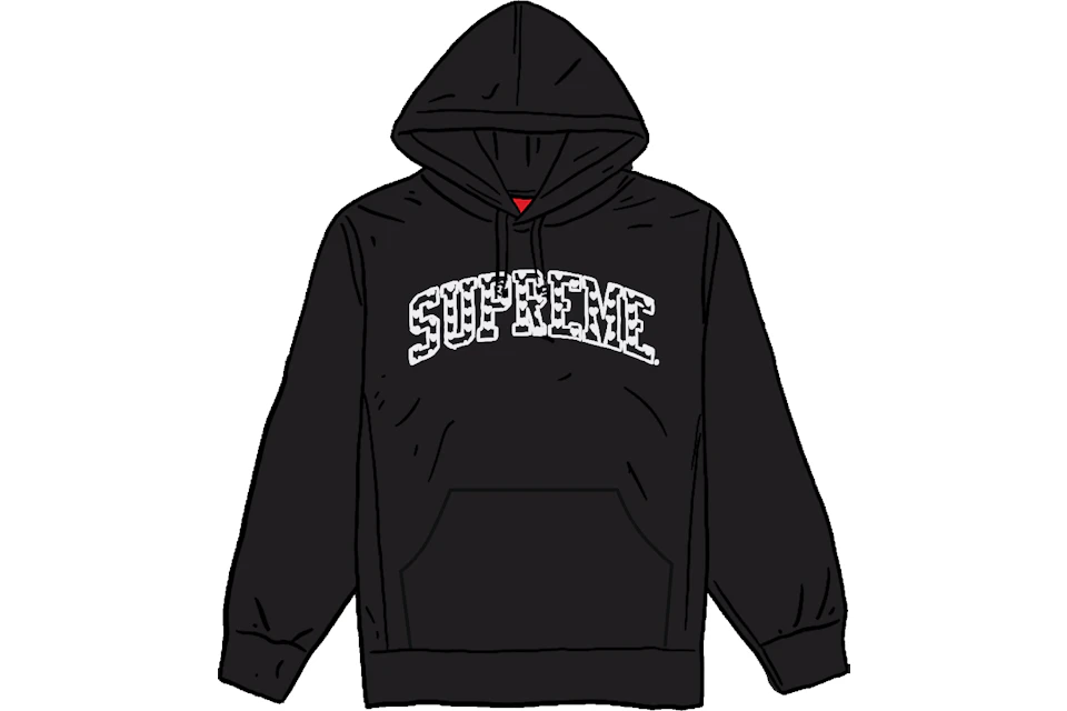 Supreme Hearts Arc Hooded Sweatshirt Black
