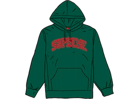 Supreme Hearts Arc Hooded Sweatshirt Dark Green