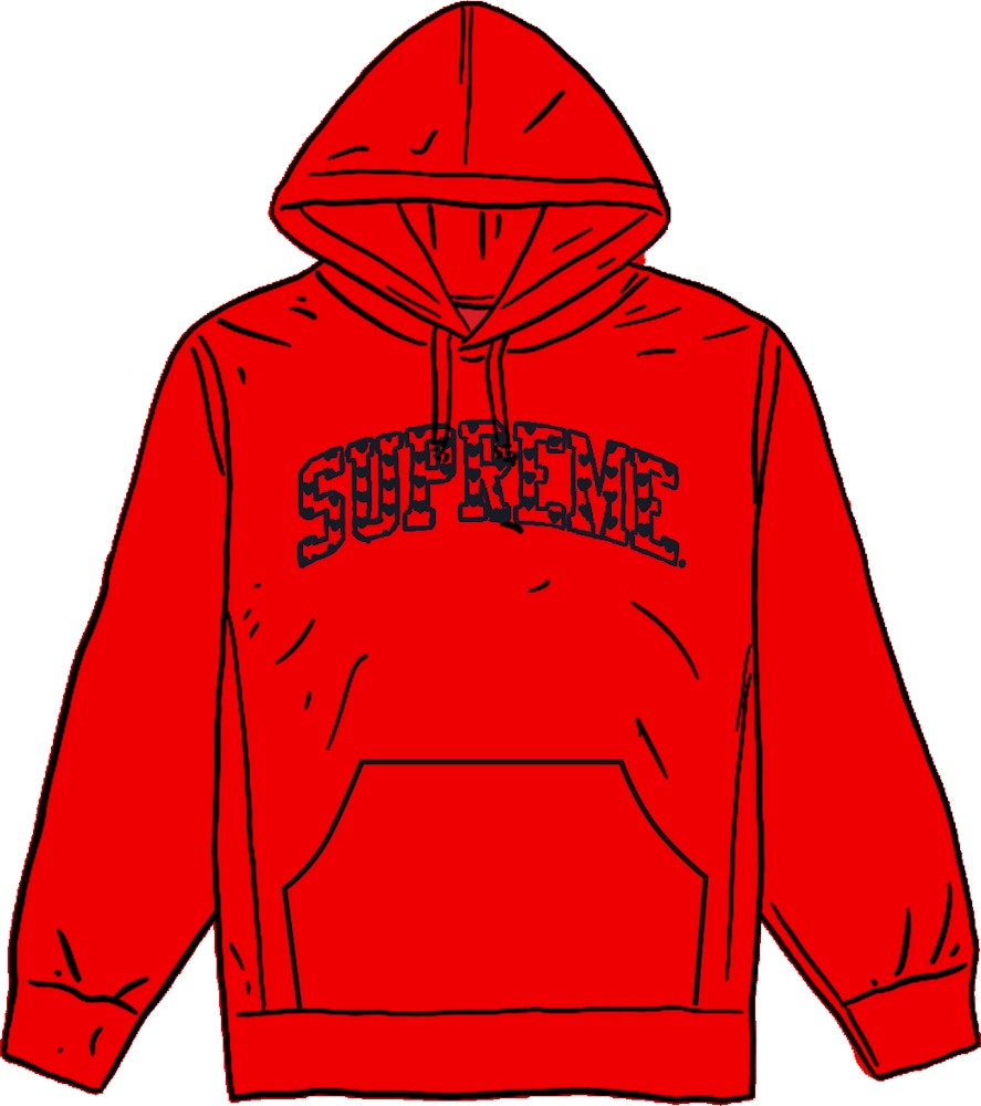 Supreme Hearts Arc Hooded Sweatshirt Red - SS21