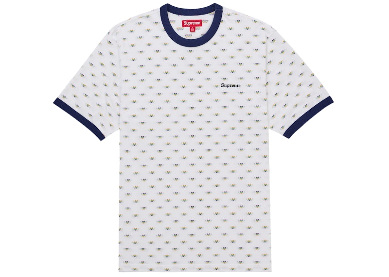 Supreme Hearts Intarsia Ringer Tee White
