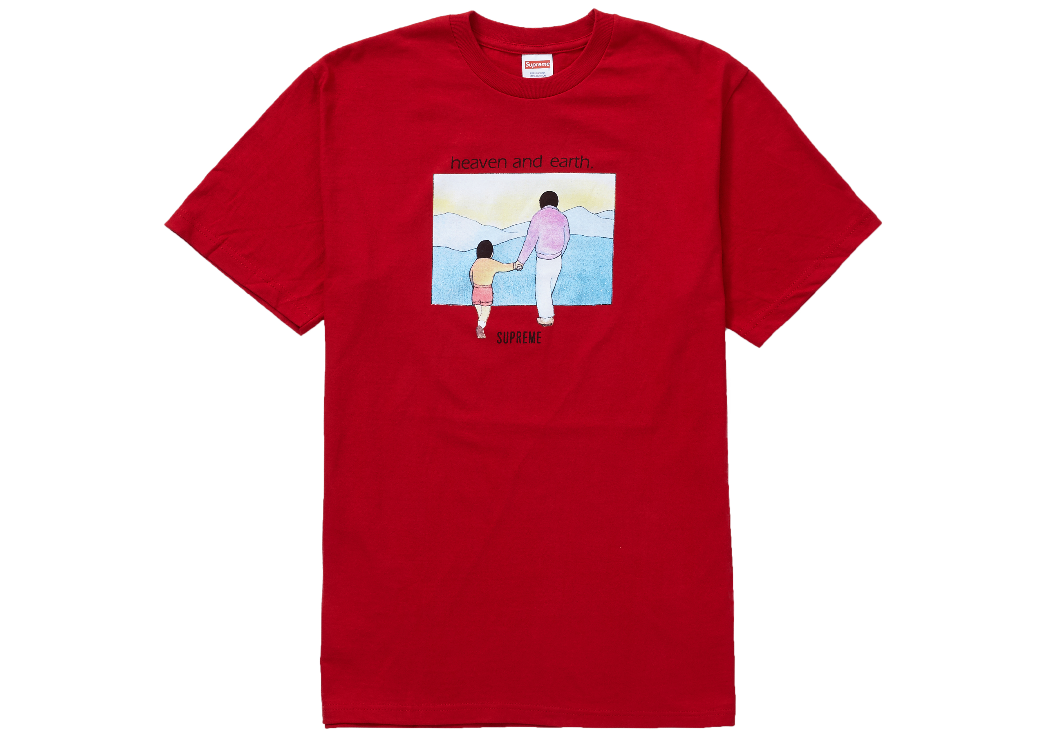 Supreme Heaven And Earth Tee Red Men's - FW19 - US