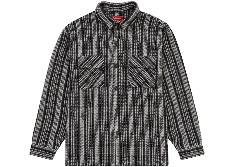 Supreme Heavy Flannel Shirt Black Men's - FW22 - US