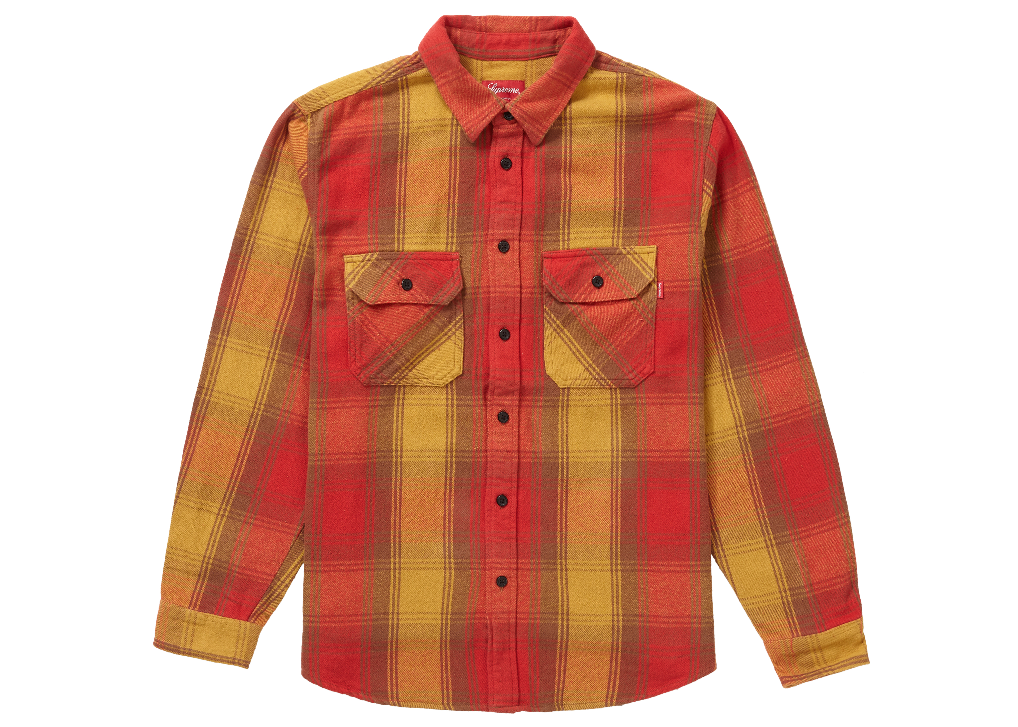 Supreme Heavyweight Flannel Shirt Red - FW19 - US