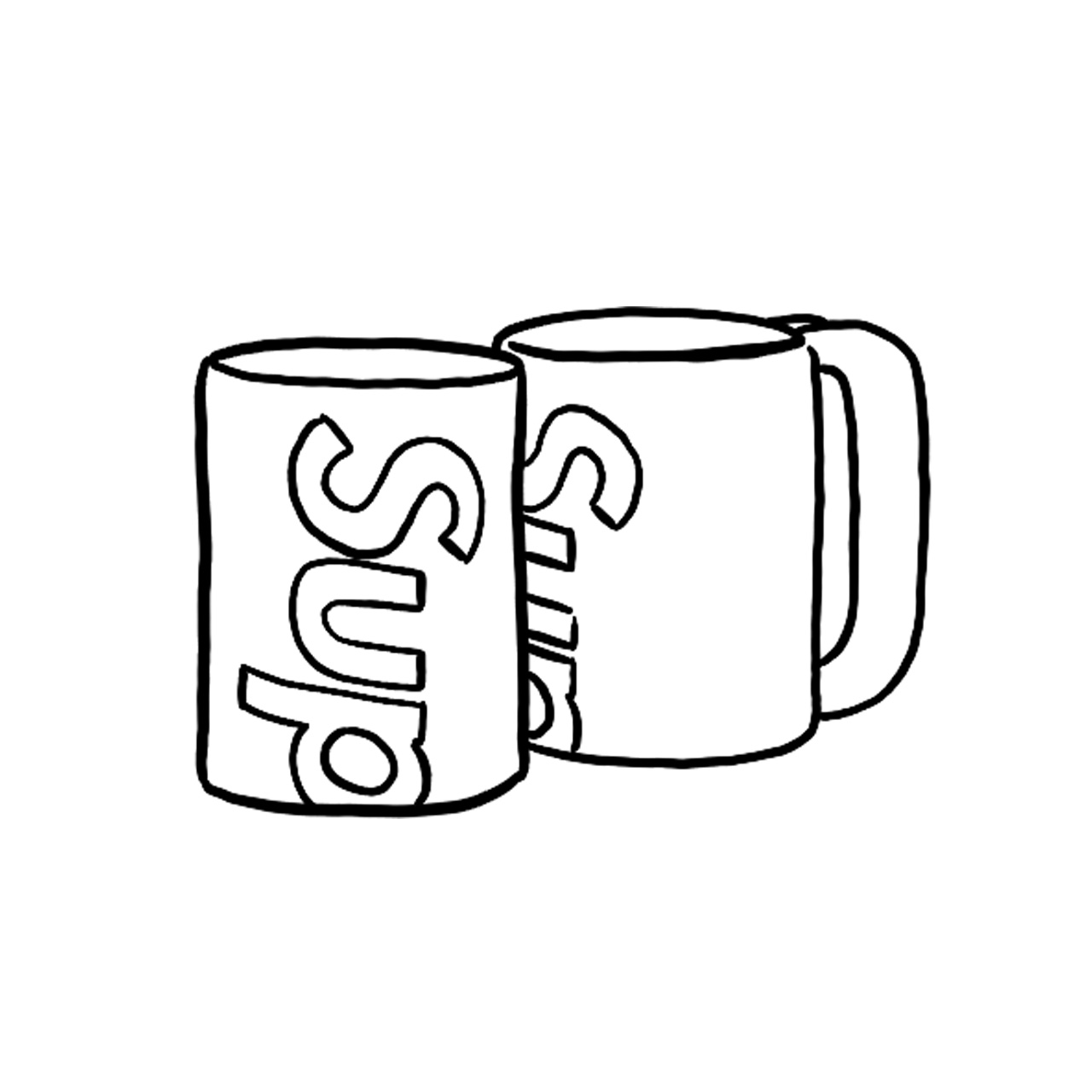Supreme Heller Mugs (Set of 2) Clear - SS20 - US