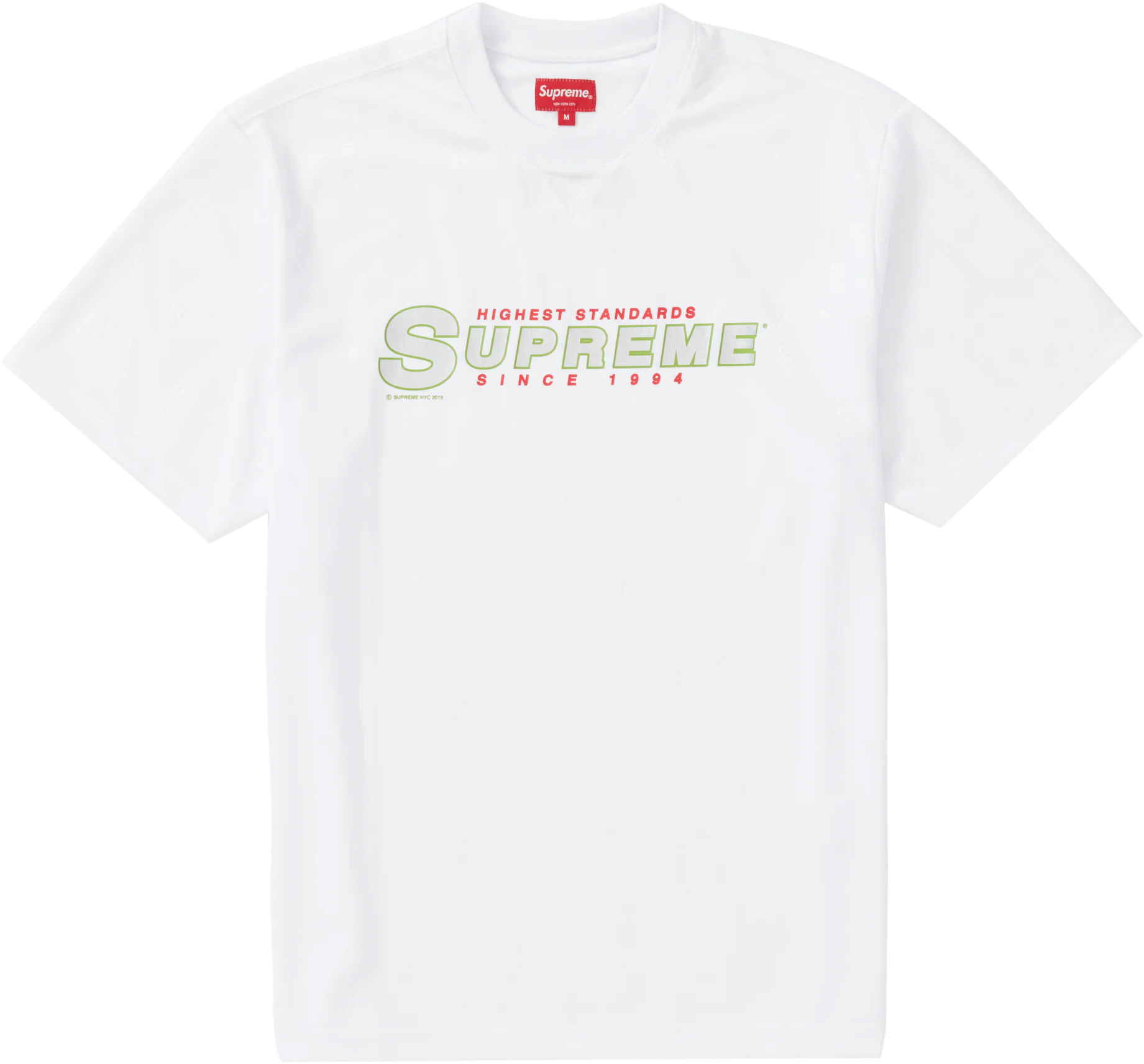 Supreme T Shirt M Highest Standard Athletic S/S Black Sport Jersey SS19KN39