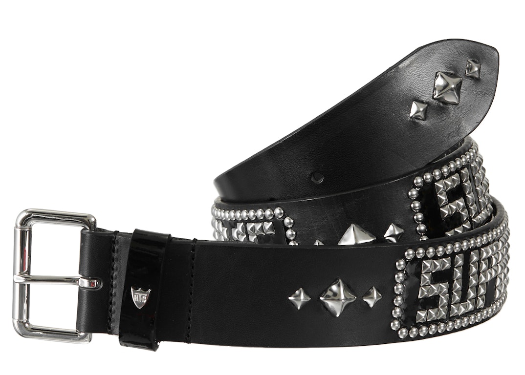 Pre-owned Supreme Hollywood Trading Company Studded Belt Black