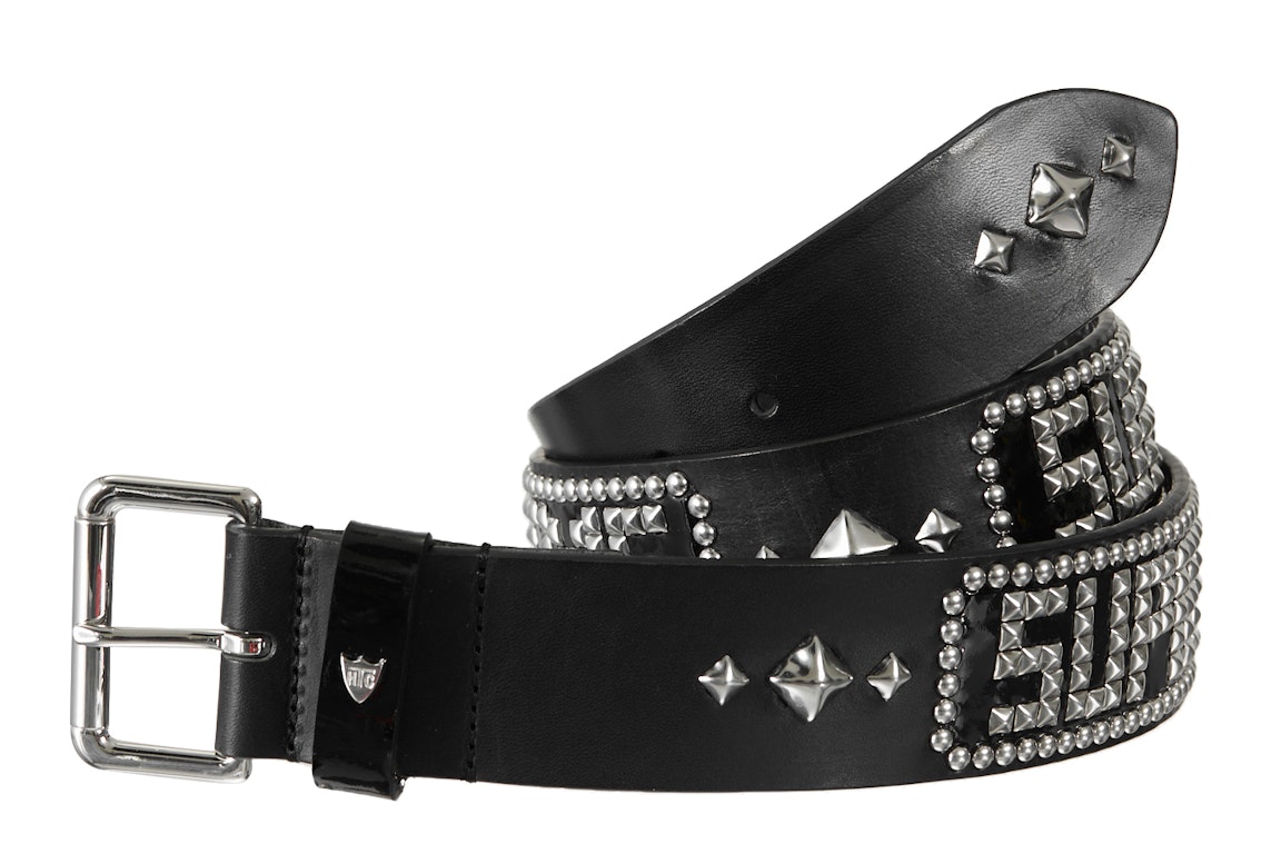 Pre-owned Supreme Hollywood Trading Company Studded Belt Black