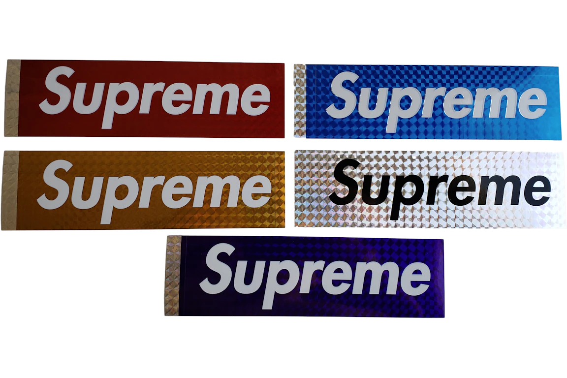 Supreme Holographic Box Logo Sticker Set