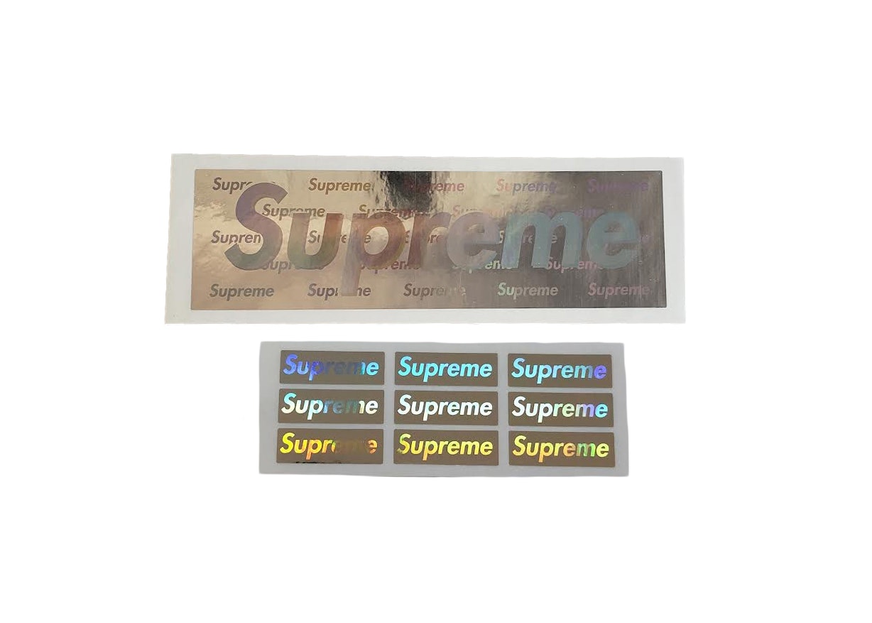 Supreme Holographic Foil Box Logo Sticker Set US