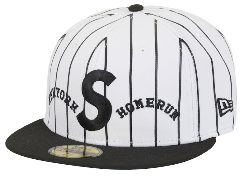Pre-owned Supreme Homerun S Logo New Era 59fifty Hat In White