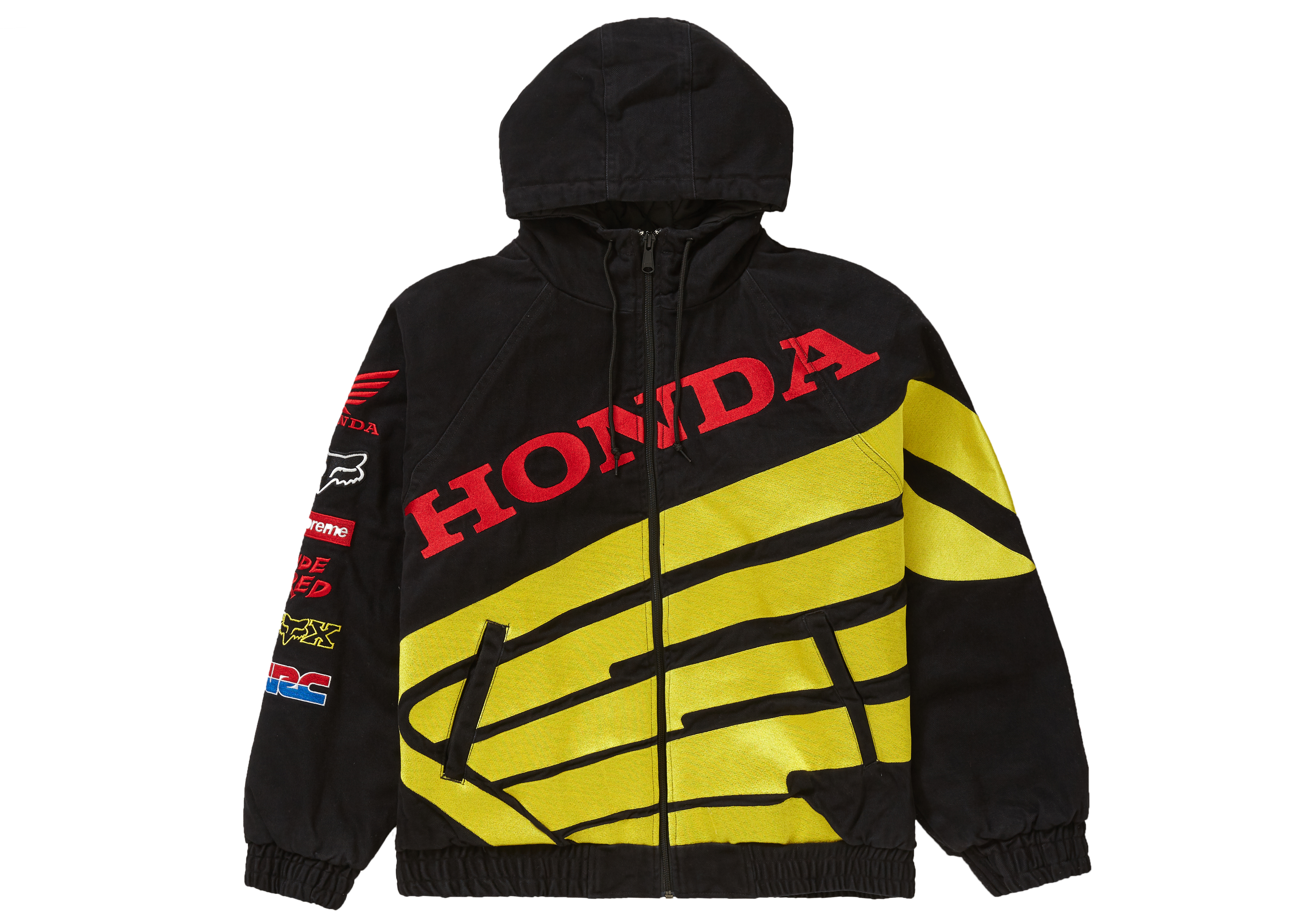 Supreme Honda Fox Racing Puffy Zip Up Jacket Black