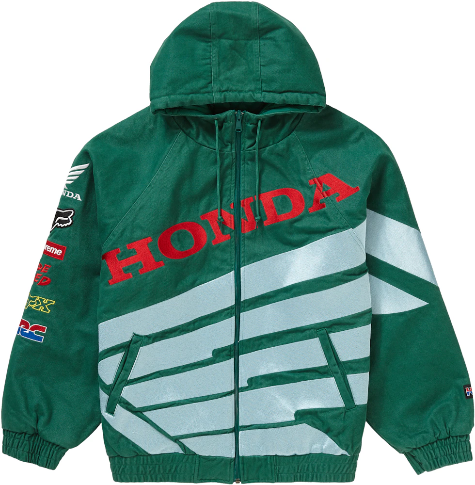 Supreme Honda Fox Racing Puffy Zip Up Jacket Green - FW19 Men's US