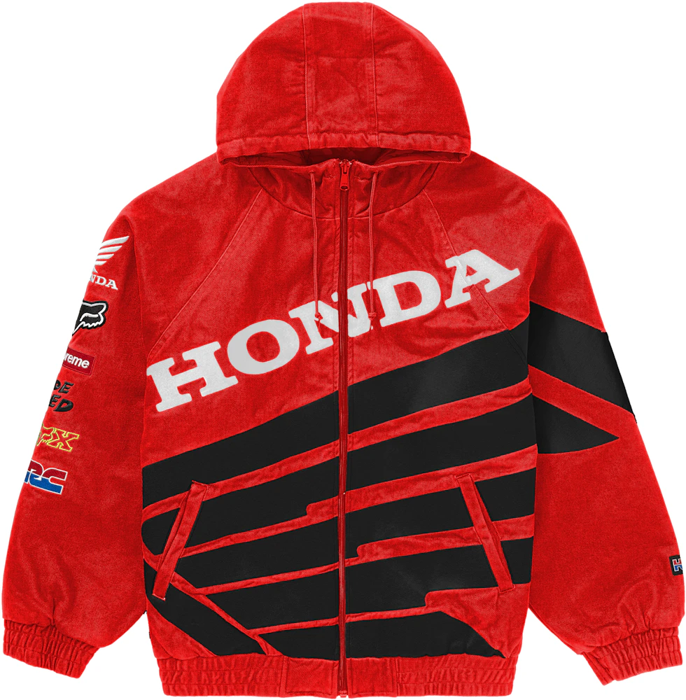 Supreme Honda Fox Racing Puffy Zip Up Jacket Red FW19 US