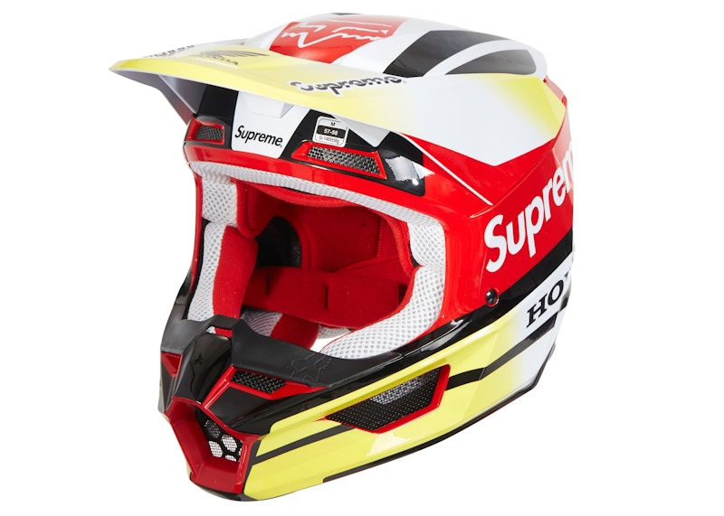 M Supreme Honda Fox Racing V1 helmet Red