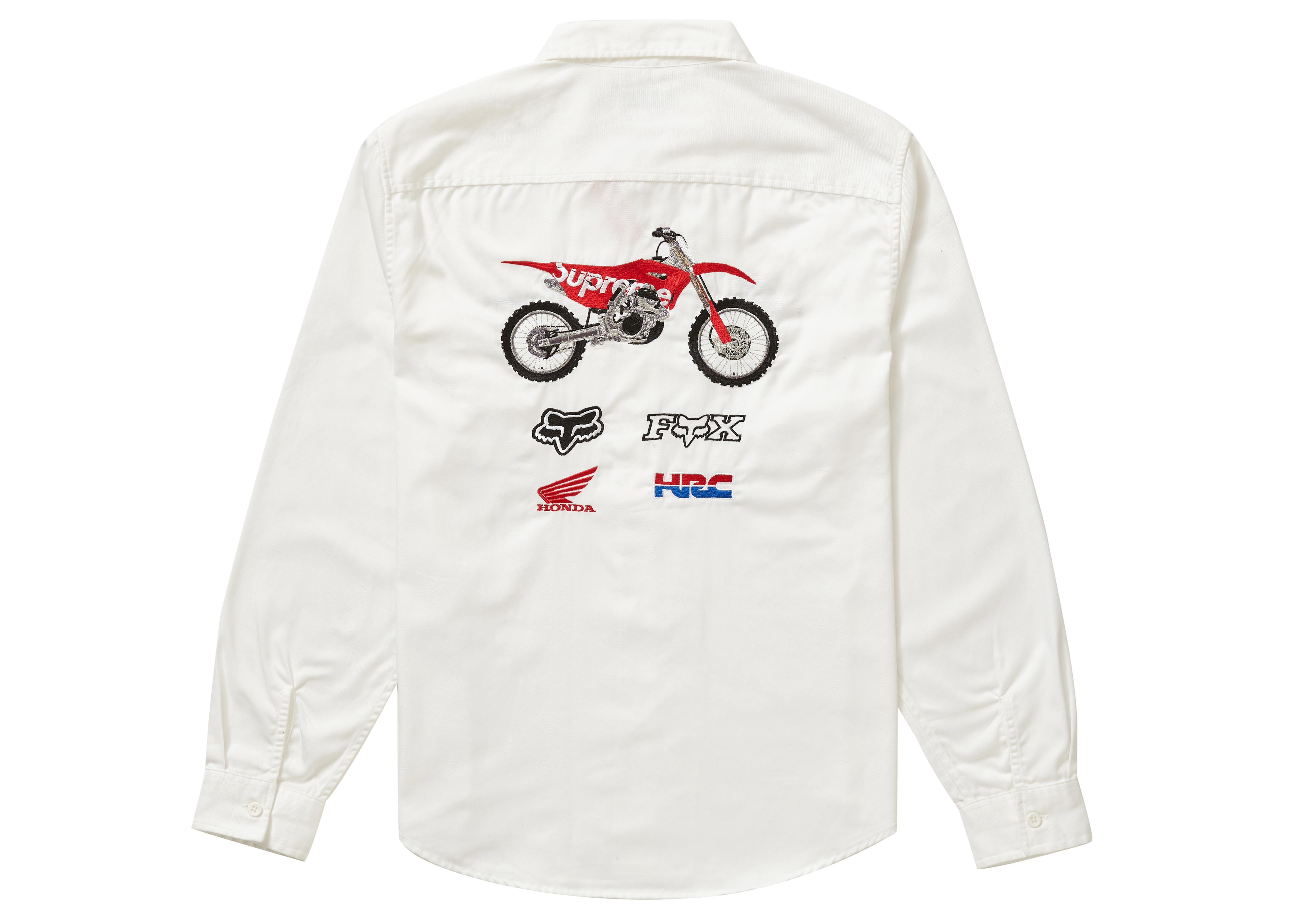 Supreme Honda Fox Racing Work Shirt OffWhite Men's - FW19 - US