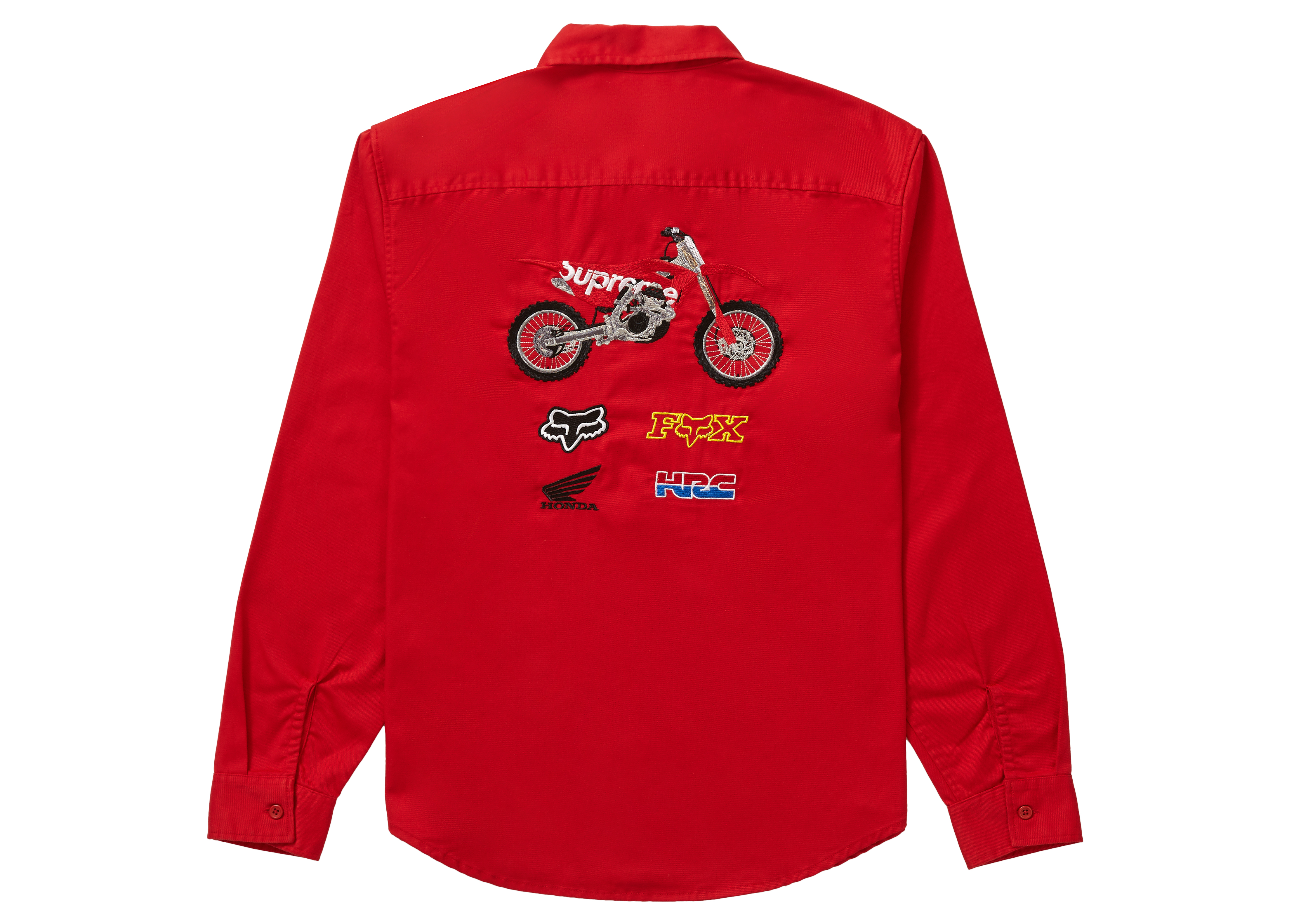 Supreme Honda Fox Racing Work Shirt Red
