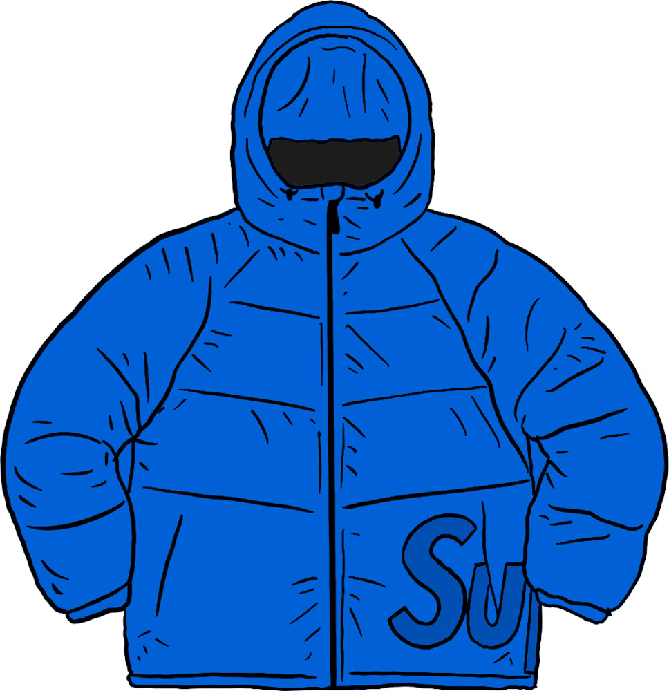 Supreme Hooded Down Down Jacket Fluorescent Blue Men's - FW20 - US