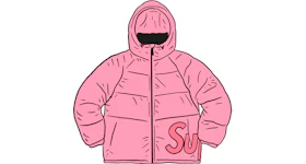 Supreme Hooded Down Down Jacket Pink