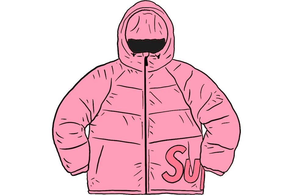 Supreme Hooded Down Down Jacket Pink