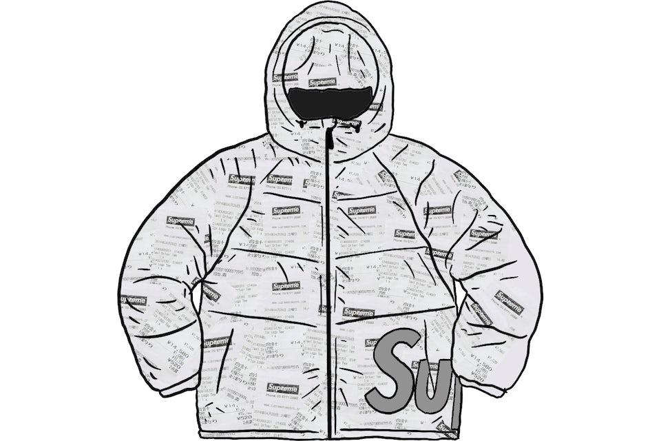 Supreme Hooded Down Down Jacket Receipts - FW20 Men's - US