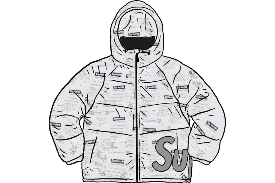 Supreme Hooded Down Down Jacket Receipts