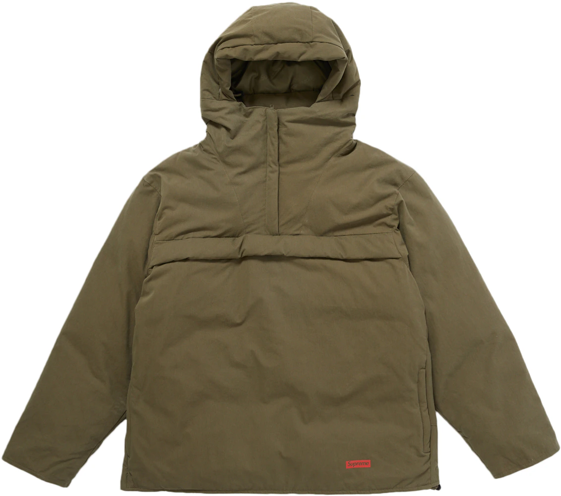 Supreme Hooded Down Pullover Olive Men's - SS22 - US