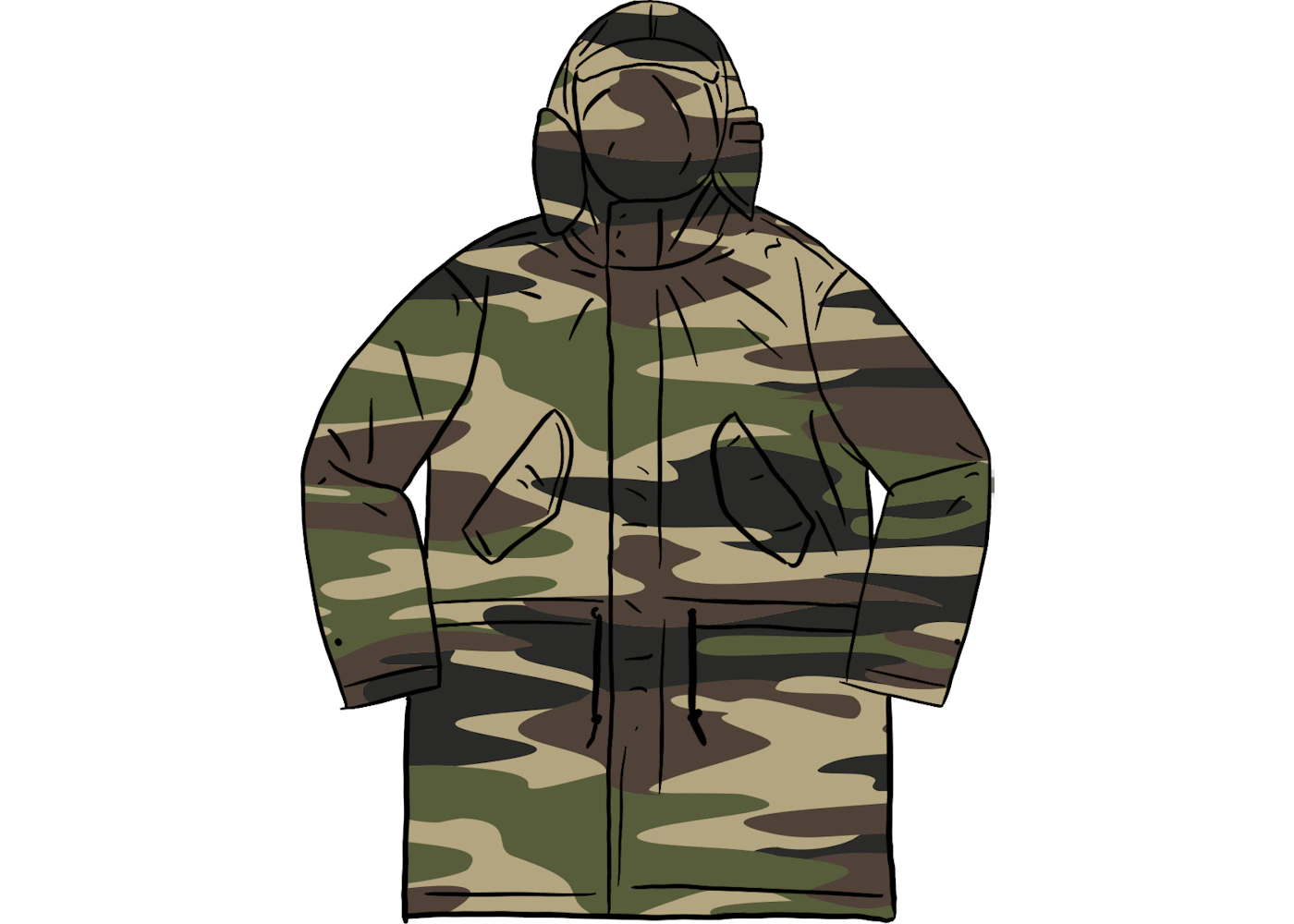 Supreme camo parka outlet