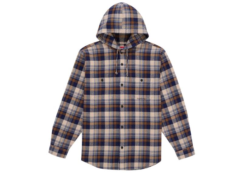Supreme Hooded Flannel Shirt Brown Men's - SS26 - US Supreme Hooded Flannel Shirt Brown Men's - SS26 - US