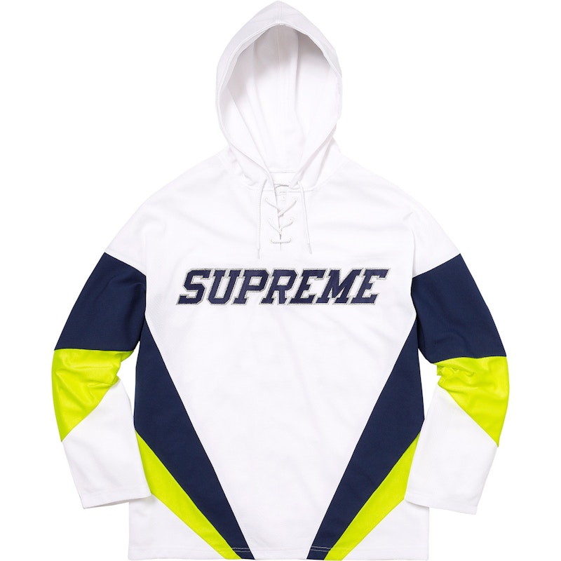 Supreme Hooded Hockey Jersey White - FW17 Men's - US