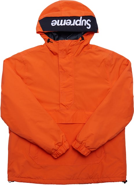 Supreme FW17 Hooded Logo Half Zip Pullover Jacket Men's Yellow Camo Size XL  NEW