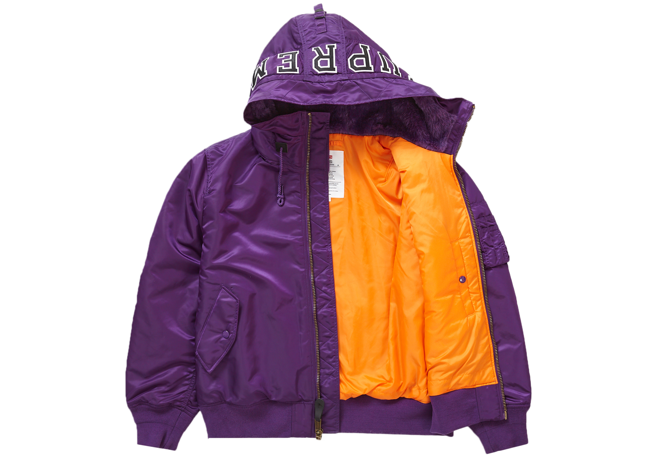 Supreme Hooded MA-1 Purple メンズ - FW21 - JP