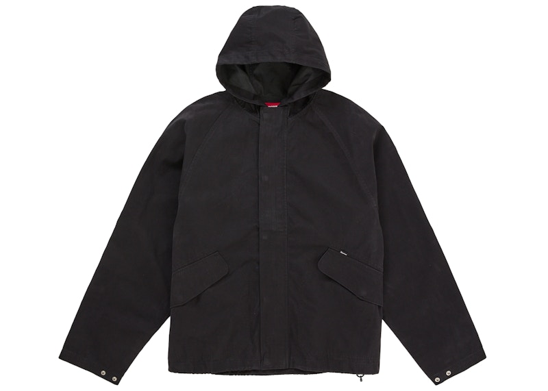 Supreme Hooded Raglan Jacket Black