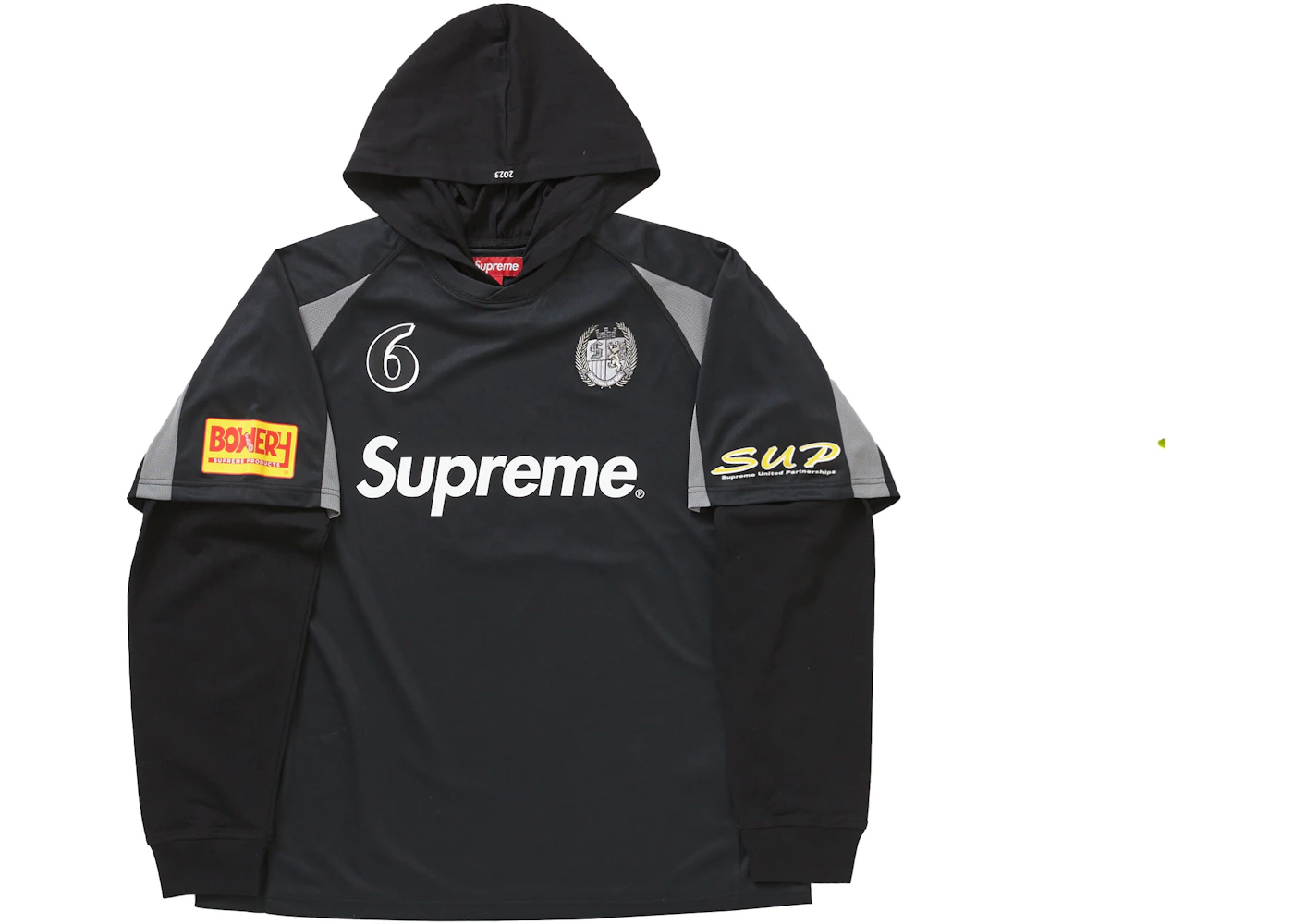 Supreme Hooded Soccer Jersey Black Men's - FW23 - US