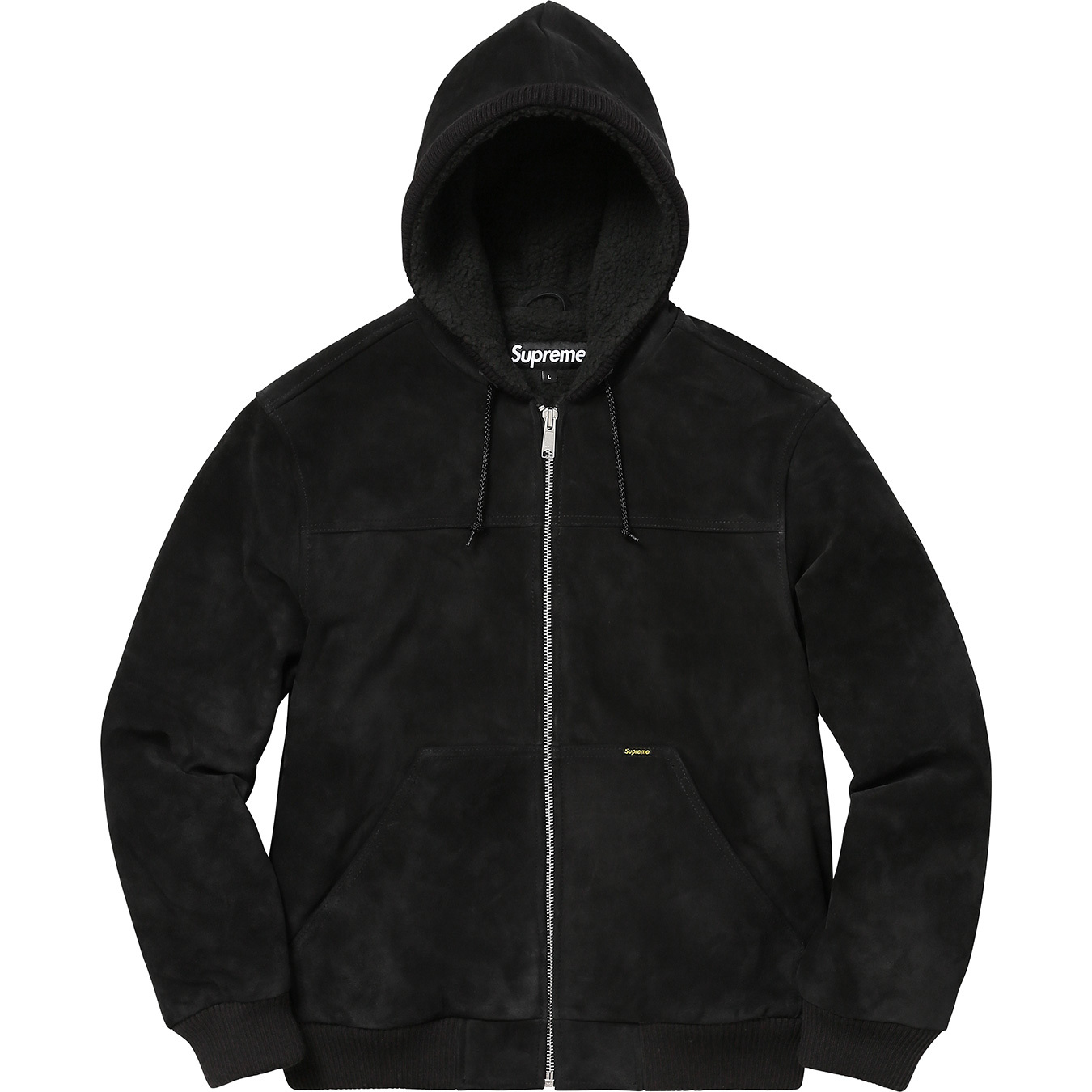 Supreme Hooded Suede Work Jacket Black メンズ - FW17 - JP