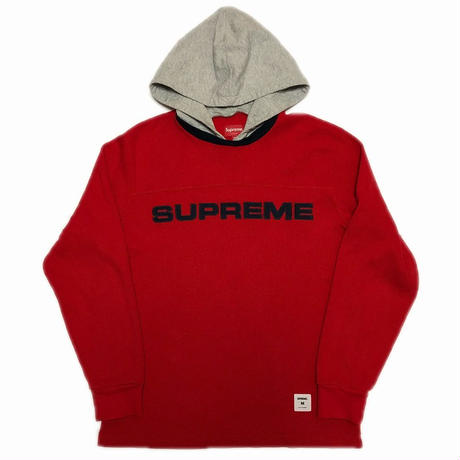 Supreme Hooded Waffle Ringer Red - FW17 - US
