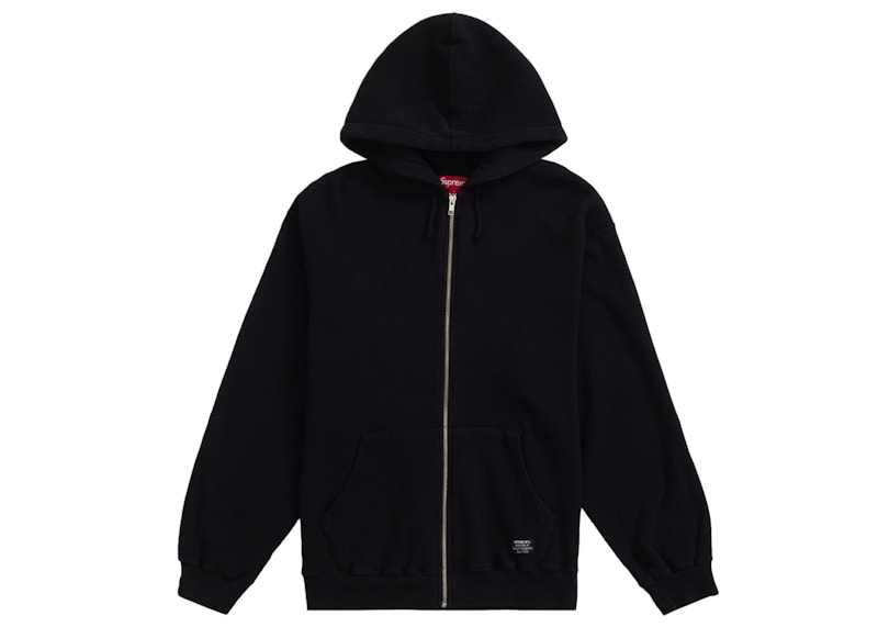 Supreme Hooded Zip Up Thermal Black