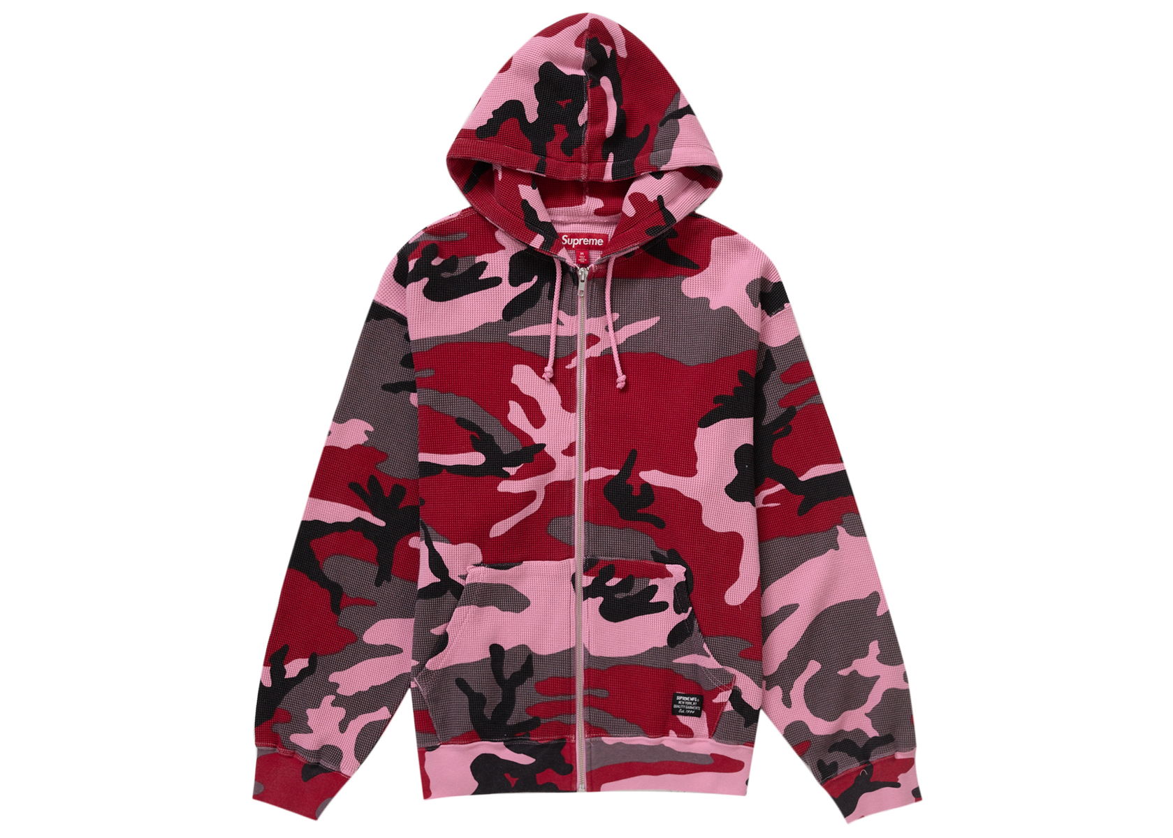 Supreme Hooded Zip Up Thermal Pink Camo