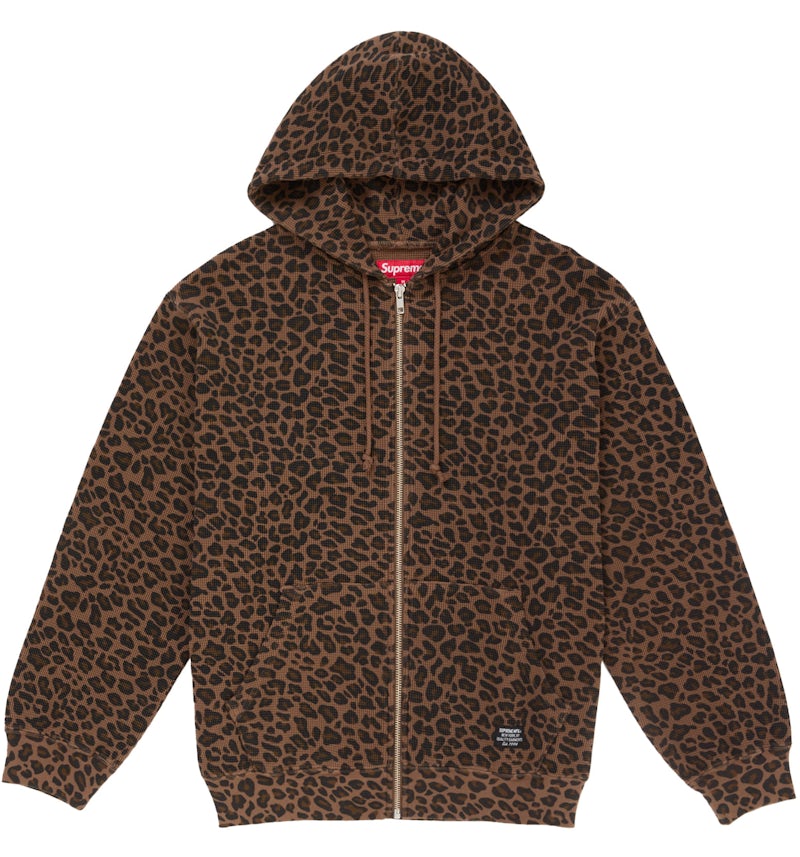Supreme Hooded Zip Up Thermal (SS25) Leopard Men's SS25 GB